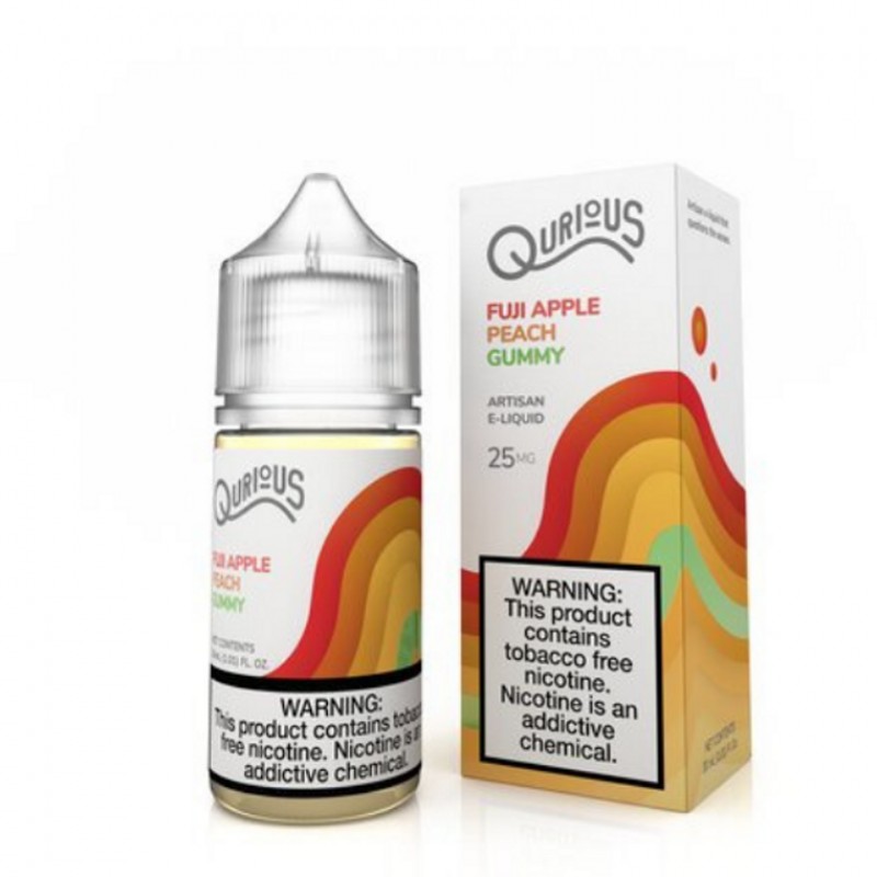 Fuji Apple Peach Gummy by Qurious Tobacco-Free Nicotine Salt Series E-Liquid