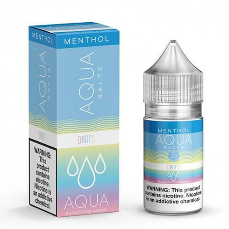 Drops Menthol by Aqua Tobacco-Free Nicotine Nicotine Salts E-Liquid