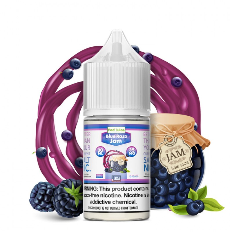 Blue Razz Jam by Pod Juice Salt