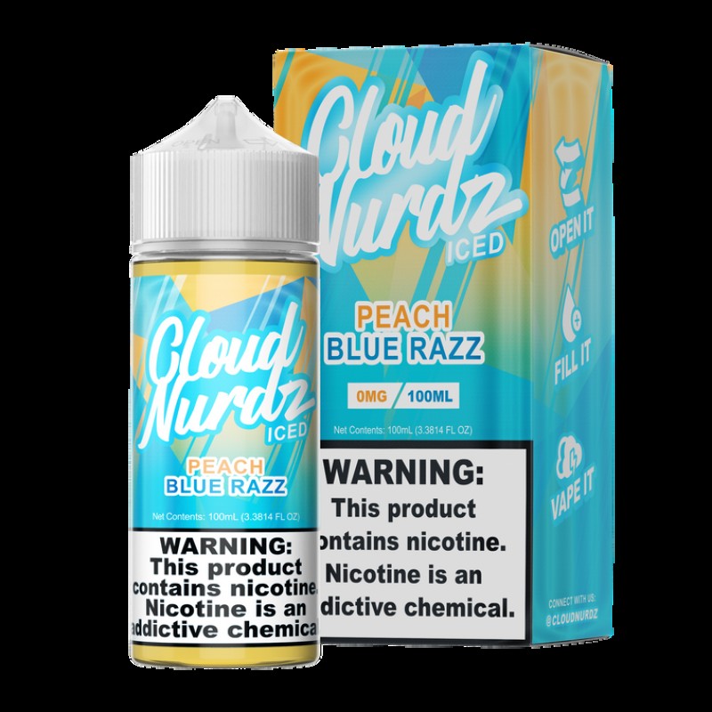 Peach Blue Razz Iced by Cloud Nurdz E-Liquid