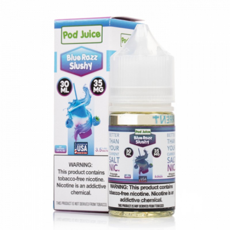 Blue Razz Slushy by Pod Juice Salt