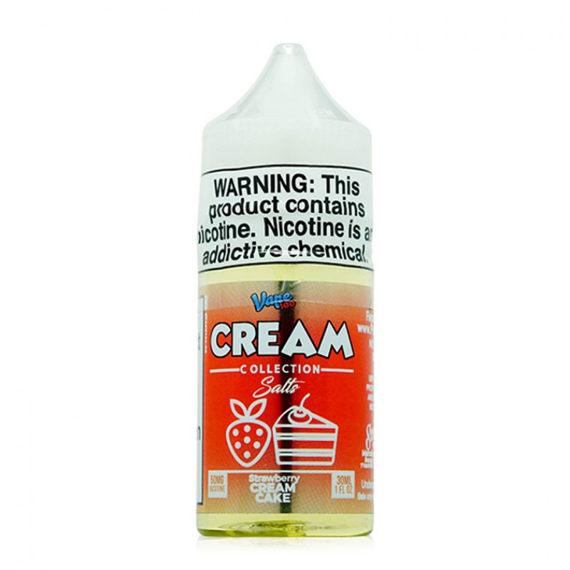 Strawberry Cream Cake Salt By Vape 100 Cream E-Liquid