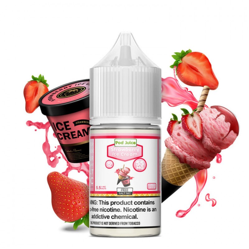 Strawberry Ice Cream by Pod Juice Salt