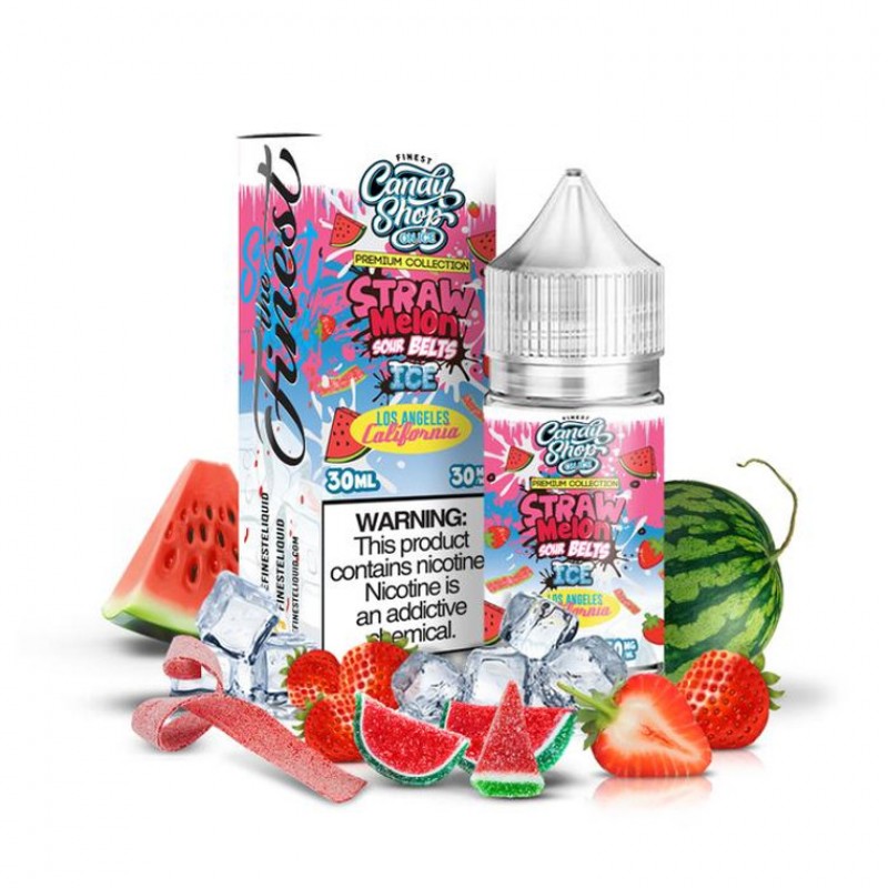 Straw Melon Sour Belts Menthol by Finest SaltNic E-Liquid