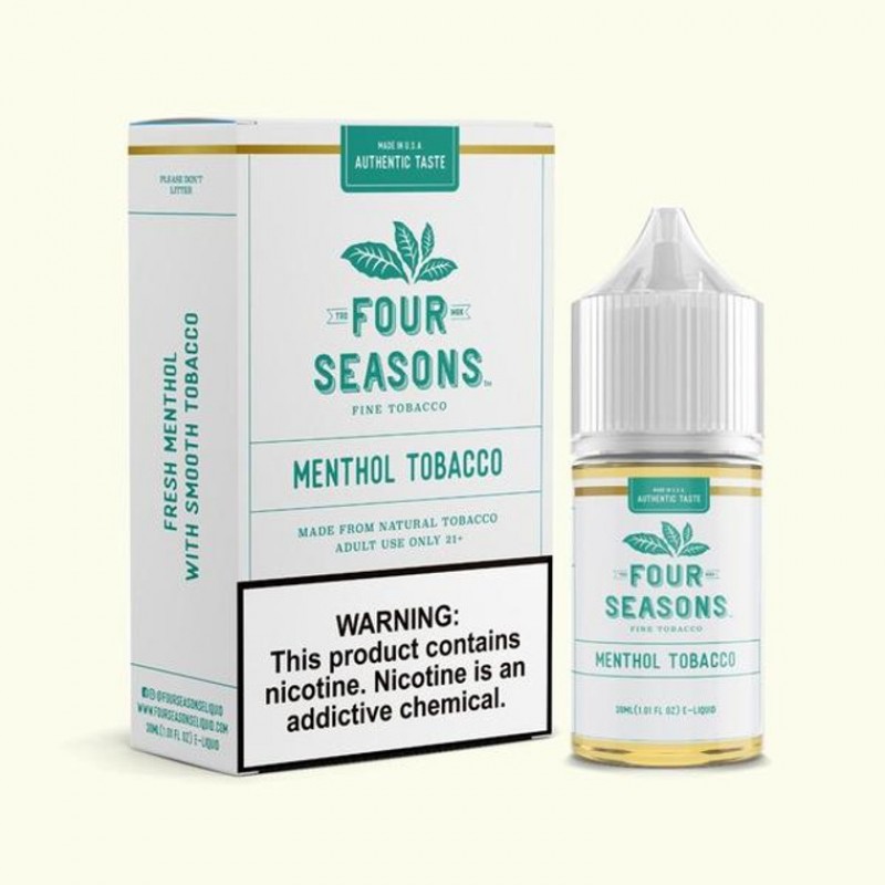 Menthol Tobacco by Four Seasons Free Base Series | 30mL