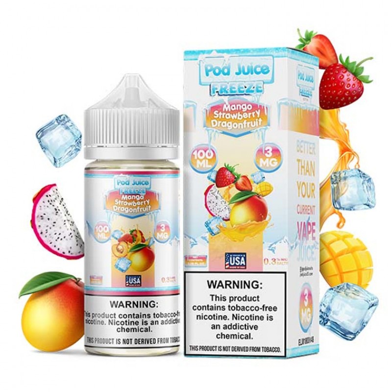 Pod Juice TFN Series 100mL - Mango Strawberry Dragonfruit Freeze