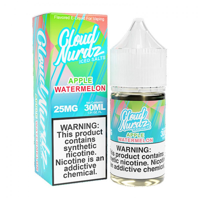 Iced Watermelon Apple by Cloud Nurdz TFN Salts E-Liquid