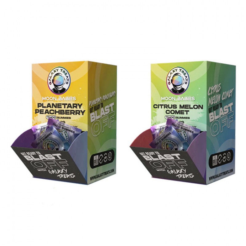 Galaxy Treats – Moon Babies THC-O Gravity Feeder Display | 2500mg/50ct