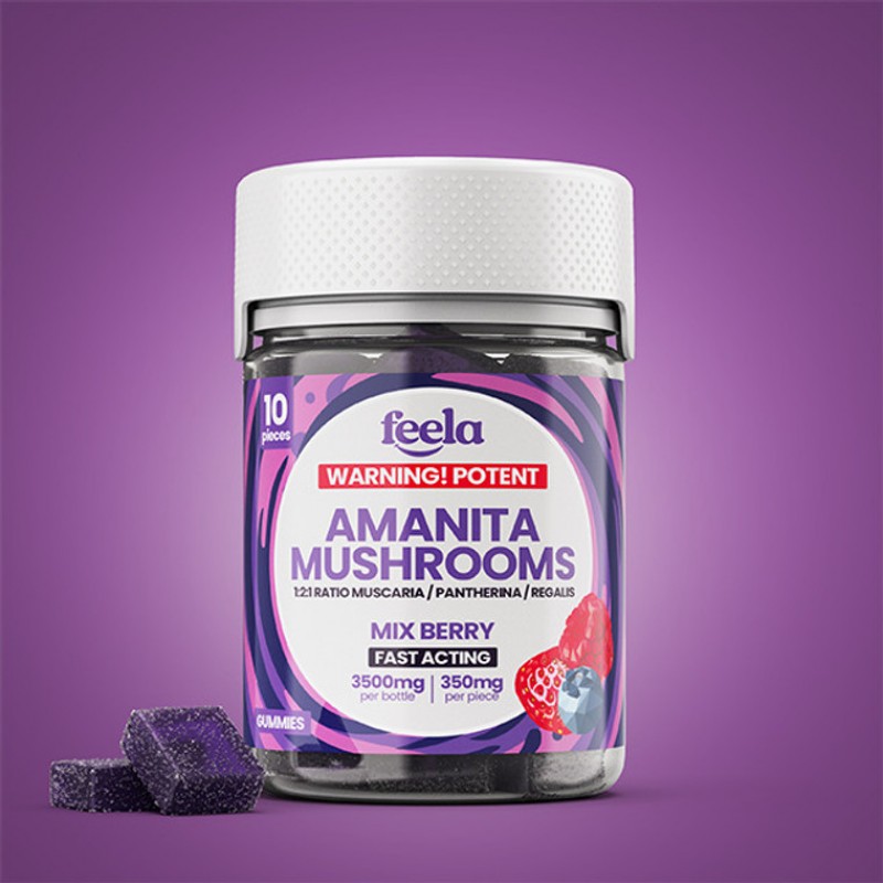 Feela - Amanita Mushrooms Gummies 1:2:1 Ratio Muscaria/ Pantherina/ Regalis