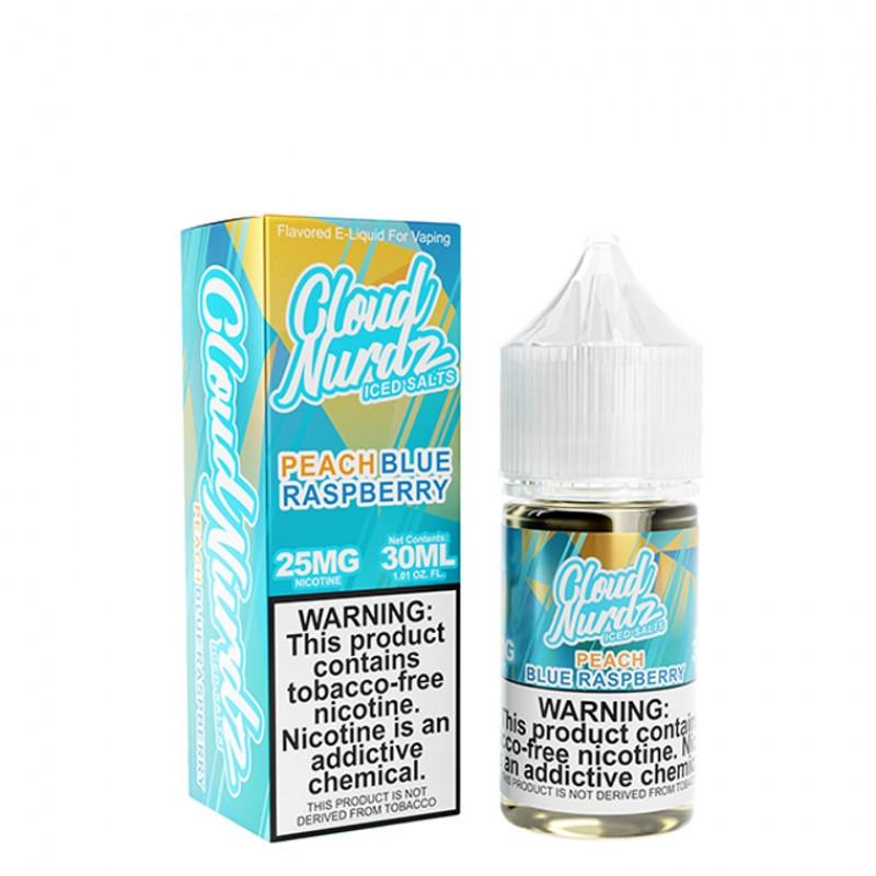 Iced Peach Blue Raz by Cloud Nurdz TFN Salts E-Liquid