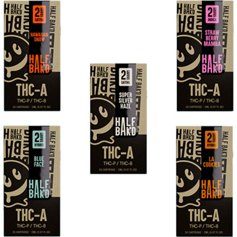 Half Baked THC-A + THC-P + THC-B 2G Cartridge