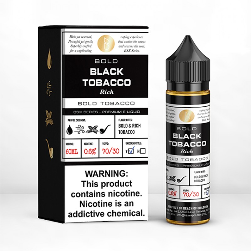 Bold Rich Black Tobacco by GLAS BSX E-Liquid