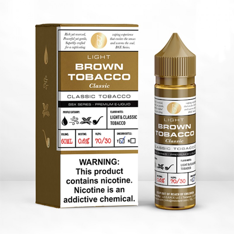 Light Classic Brown Tobacco by GLAS BSX E-Liquid