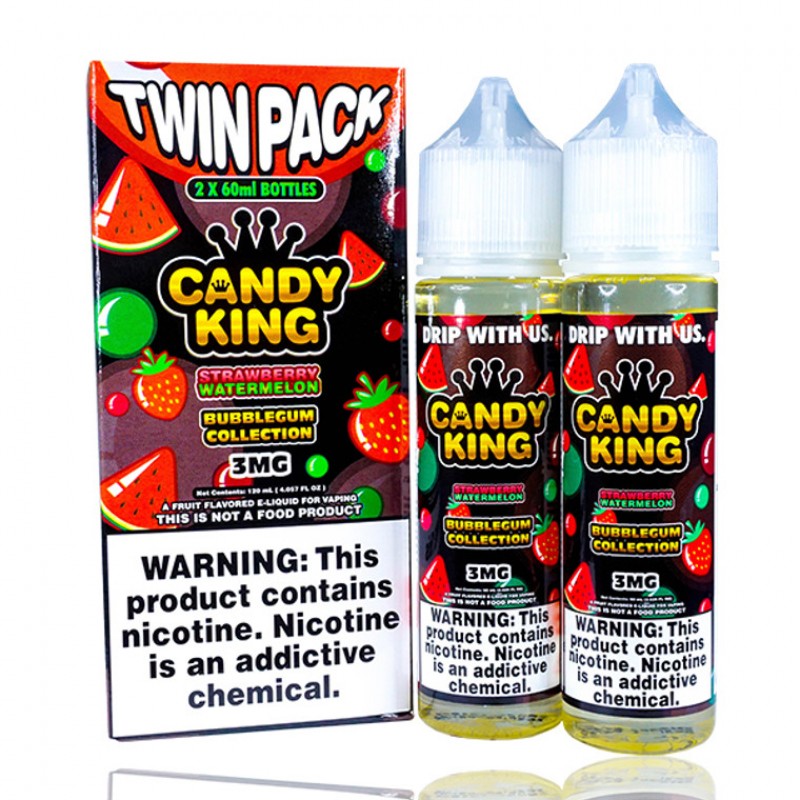 Strawberry Watermelon By Candy King Bubblegum Collection E-Liquid