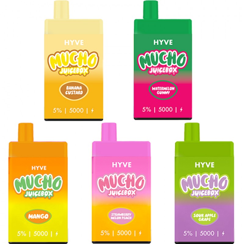 Mucho x Hyve Disposable | 5000 Puffs | 12mL | 50mg